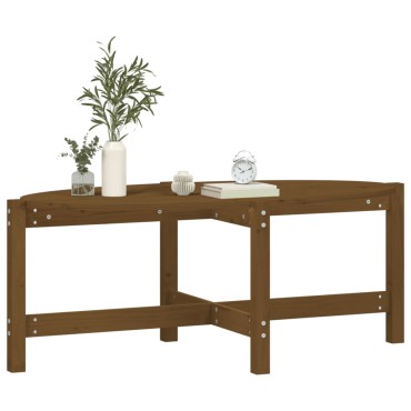 vidaXL Τραπεζάκι Σαλονιού Καφέ Μελί 118x63x45cm Μασίφ Ξύλο Πεύκου 1 τεμ.