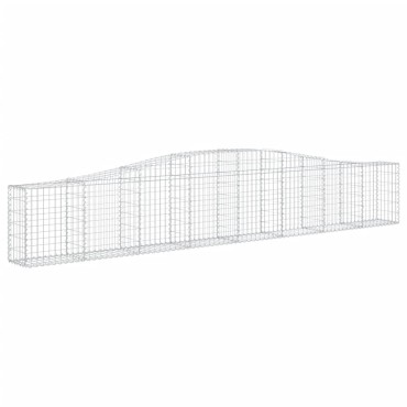 vidaXL Συρματοκιβώτια Τοξωτά 2 τεμ. 400x30x60/80 εκ. Γαλβαν. Ατσάλι
