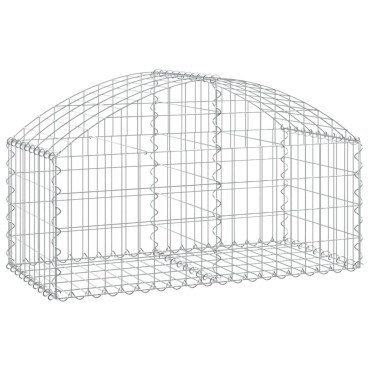 vidaXL Συρματοκιβώτιο Τοξωτό 100x50x40/60 εκ. από Γαλβανισμένο Χάλυβα