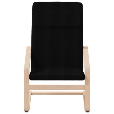 vidaXL Πολυθρόνα Relax Μαύρο Υφασμάτινη με Υποπόδιο 59x82x98cm 1 τεμ.