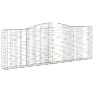 vidaXL Συρματοκιβώτια Τοξωτά 8 τεμ. 400x30x140/160 εκ. Γαλβαν. Ατσάλι