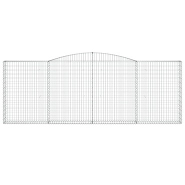 vidaXL Συρματοκιβώτια Τοξωτά 8 τεμ. 400x30x140/160 εκ. Γαλβαν. Ατσάλι