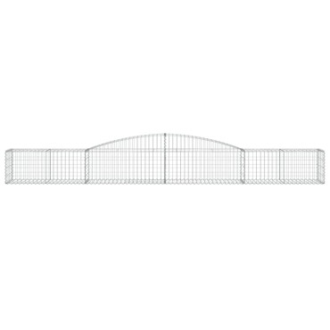vidaXL Συρματοκιβώτια Τοξωτά 15 τεμ. 400x50x40/60 εκ. Γαλβαν. Ατσάλι