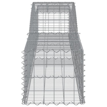 vidaXL Συρματοκιβώτια Τοξωτά 15 τεμ. 400x50x40/60 εκ. Γαλβαν. Ατσάλι