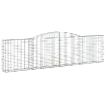 vidaXL Συρματοκιβώτια Τοξωτά 25 τεμ. 400x30x100/120 εκ. Γαλβαν. Ατσάλι