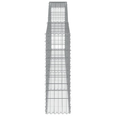 vidaXL Συρματοκιβώτια Τοξωτά 25 τεμ. 400x30x100/120 εκ. Γαλβαν. Ατσάλι