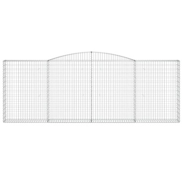 vidaXL Συρματοκιβώτια Τοξωτά 9 τεμ. 400x30x140/160 εκ. Γαλβαν. Ατσάλι
