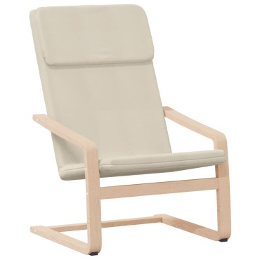 vidaXL Πολυθρόνα Relax Κρεμ Υφασμάτινη 59x82x98cm 1 τεμ.