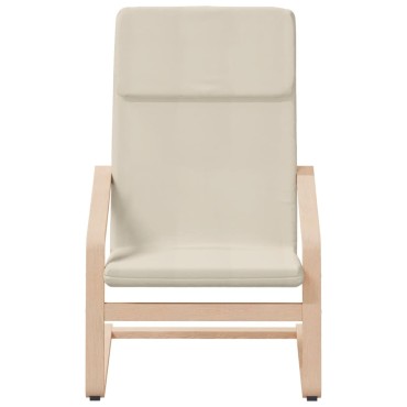 vidaXL Πολυθρόνα Relax Κρεμ Υφασμάτινη 59x82x98cm 1 τεμ.