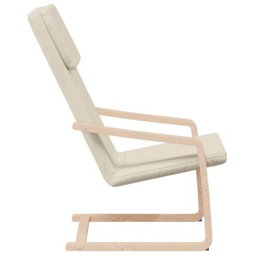 vidaXL Πολυθρόνα Relax Κρεμ Υφασμάτινη 59x82x98cm 1 τεμ.