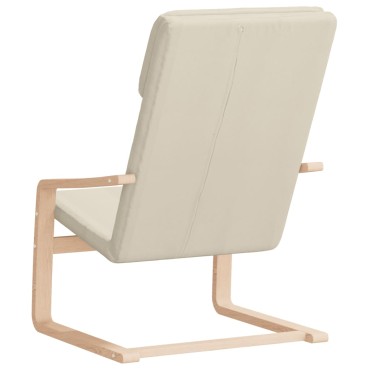 vidaXL Πολυθρόνα Relax Κρεμ Υφασμάτινη 59x82x98cm 1 τεμ.