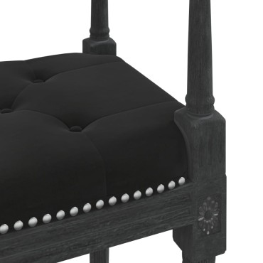 vidaXL Πάγκος Μαύρος 110x40x70cm Βελούδινος 1 τεμ.