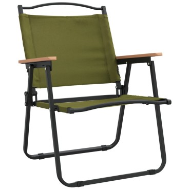 vidaXL Καρέκλες Κάμπινγκ 2 τεμ. Πράσινες 54x55x78cm Ύφασμα Oxford