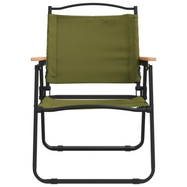vidaXL Καρέκλες Κάμπινγκ 2 τεμ. Πράσινες 54x55x78cm Ύφασμα Oxford