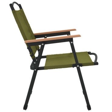 vidaXL Καρέκλες Κάμπινγκ 2 τεμ. Πράσινες 54x55x78cm Ύφασμα Oxford