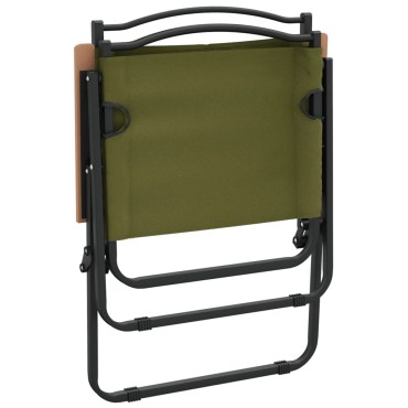 vidaXL Καρέκλες Κάμπινγκ 2 τεμ. Πράσινες 54x55x78cm Ύφασμα Oxford