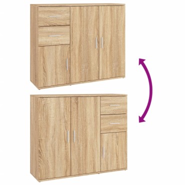 vidaXL Συρταριέρα Sonoma Δρυς 91x29,5x75cm Επεξεργασμένο Ξύλο 1 τεμ.