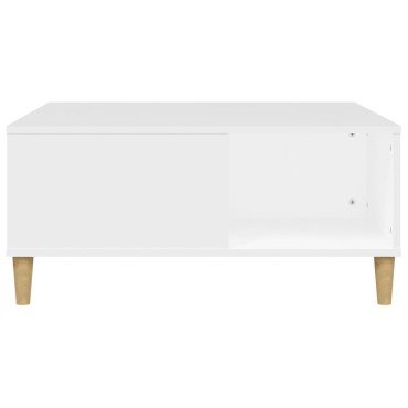 vidaXL Τραπεζάκι Σαλονιού Λευκό 80x80x36,5cm Επεξεργασμένο Ξύλο 1 τεμ.