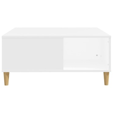 vidaXL Τραπεζάκι Σαλονιού Λευκό 80x80x36,5cm Επεξεργασμένο Ξύλο 1 τεμ.