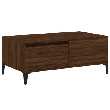 vidaXL Τραπεζάκι Σαλονιού Καφέ Δρυς 90x50x36,5cm Επεξεργασμ. Ξύλο 1 τεμ.