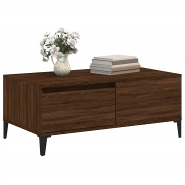 vidaXL Τραπεζάκι Σαλονιού Καφέ Δρυς 90x50x36,5cm Επεξεργασμ. Ξύλο 1 τεμ.