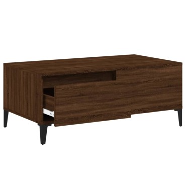 vidaXL Τραπεζάκι Σαλονιού Καφέ Δρυς 90x50x36,5cm Επεξεργασμ. Ξύλο 1 τεμ.