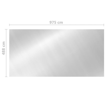 vidaXL Κάλυμμα Πισίνας Ασημί 975 x 488 εκ. από Πολυαιθυλένιο