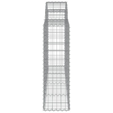 vidaXL Συρματοκιβώτια Τοξωτά 18 τεμ. 200x30x100/120 εκ. Γαλβαν. Ατσάλι