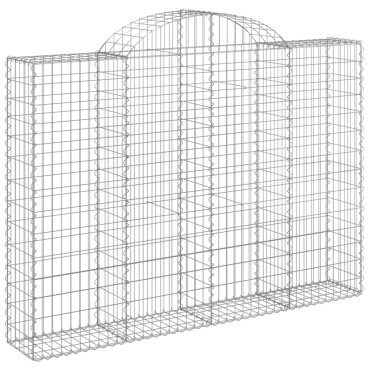 vidaXL Συρματοκιβώτια Τοξωτά 9 τεμ. 200x30x140/160 εκ. Γαλβαν. Ατσάλι