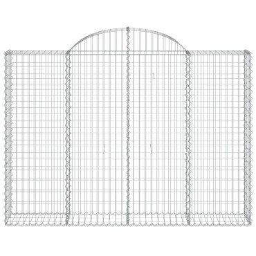 vidaXL Συρματοκιβώτια Τοξωτά 9 τεμ. 200x30x140/160 εκ. Γαλβαν. Ατσάλι