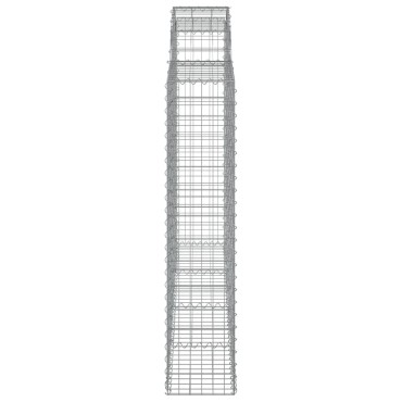 vidaXL Συρματοκιβώτια Τοξωτά 9 τεμ. 200x30x140/160 εκ. Γαλβαν. Ατσάλι