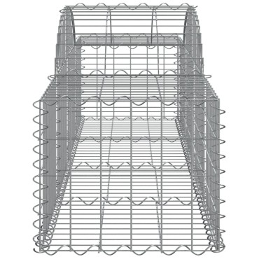 vidaXL Συρματοκιβώτια Τοξωτά 12 τεμ. 200x50x40/60 εκ. Γαλβαν. Ατσάλι