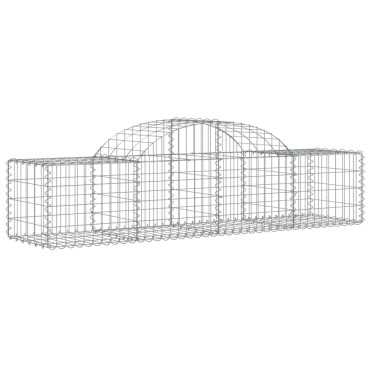 vidaXL Συρματοκιβώτια Τοξωτά 15 τεμ. 200x50x40/60 εκ. Γαλβαν. Ατσάλι