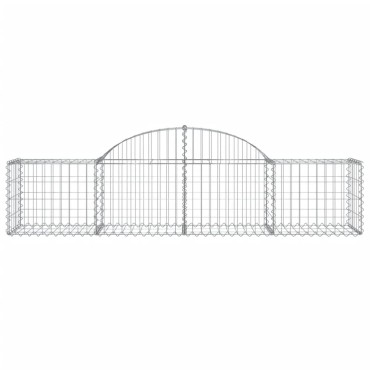 vidaXL Συρματοκιβώτια Τοξωτά 15 τεμ. 200x50x40/60 εκ. Γαλβαν. Ατσάλι