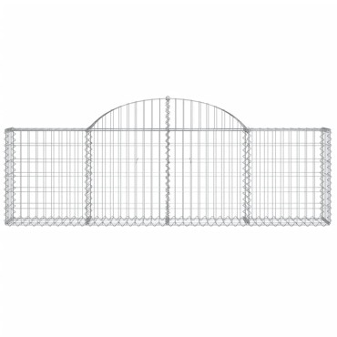 vidaXL Συρματοκιβώτια Τοξωτά 15 τεμ. 200x30x60/80 εκ. Γαλβαν. Ατσάλι