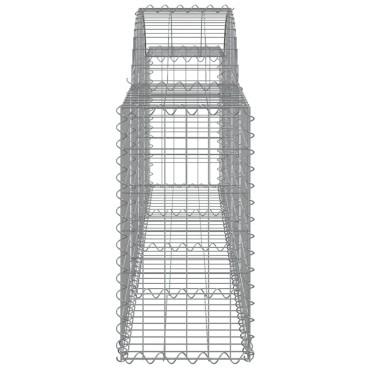 vidaXL Συρματοκιβώτια Τοξωτά 15 τεμ. 200x30x60/80 εκ. Γαλβαν. Ατσάλι