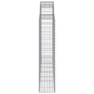 vidaXL Συρματοκιβώτια Τοξωτά 4 τεμ. 200x30x140/160 εκ. Γαλβαν. Ατσάλι