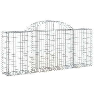 vidaXL Συρματοκιβώτια Τοξωτά 30 τεμ. 200x30x80/100 εκ. Γαλβαν. Ατσάλι