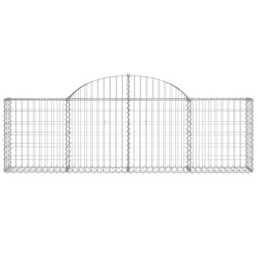 vidaXL Συρματοκιβώτια Τοξωτά 10 τεμ. 200x30x60/80 εκ. Γαλβαν. Ατσάλι