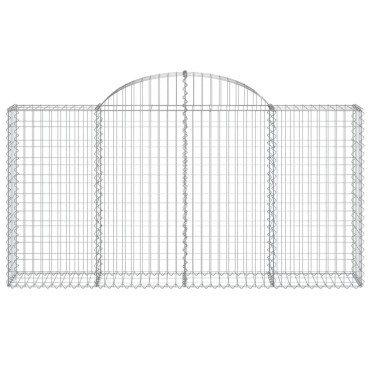 vidaXL Συρματοκιβώτια Τοξωτά 13 τεμ. 200x30x100/120 εκ. Γαλβαν. Ατσάλι