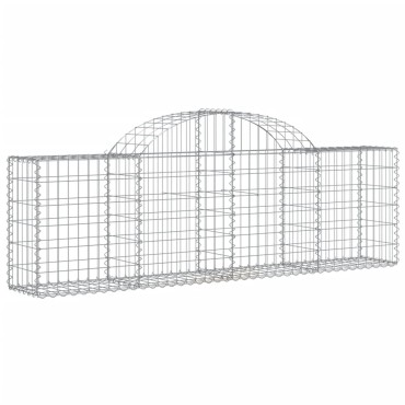 vidaXL Συρματοκιβώτια Τοξωτά 13 τεμ. 200x30x60/80 εκ. Γαλβαν. Ατσάλι
