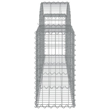 vidaXL Συρματοκιβώτια Τοξωτά 13 τεμ. 200x30x60/80 εκ. Γαλβαν. Ατσάλι