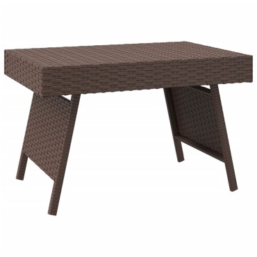 vidaXL Τραπεζάκι Βοηθητικό Πτυσσόμενο Καφέ 60x40x38cm Συνθετικό Ρατάν 1 τεμ.