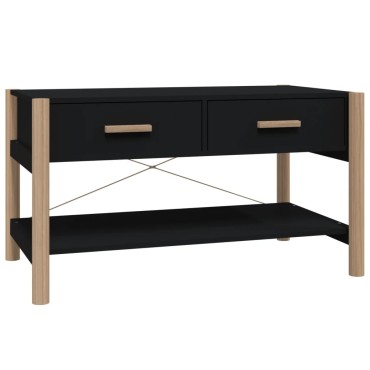 vidaXL Τραπεζάκι Σαλονιού Μαύρο 82x48x45cm Επεξεργασμένο Ξύλο 1 τεμ.