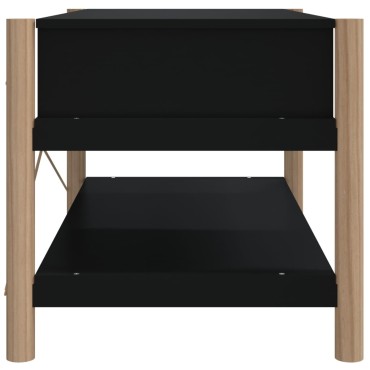 vidaXL Τραπεζάκι Σαλονιού Μαύρο 82x48x45cm Επεξεργασμένο Ξύλο 1 τεμ.