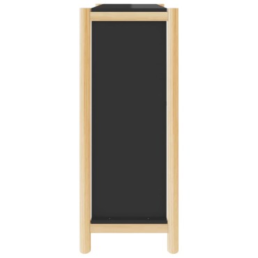 vidaXL Παπουτσοθήκη Μαύρη 57,5x33x80cm από Επεξεργασμένο Ξύλο
