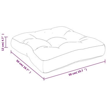 vidaXL Μαξιλάρι Παλέτας Ροζ 50x50x12cm Υφασμάτινο