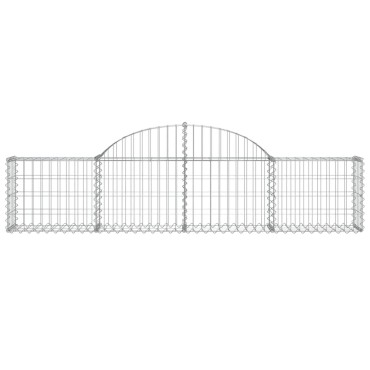 vidaXL Συρματοκιβώτια Τοξωτά 9 τεμ. 200x30x40/60 εκ. Γαλβαν. Ατσάλι