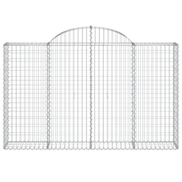 vidaXL Συρματοκιβώτια Τοξωτά 13 τεμ. 200x30x120/140 εκ. Γαλβαν. Ατσάλι