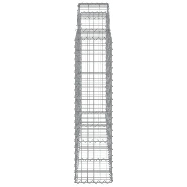 vidaXL Συρματοκιβώτια Τοξωτά 13 τεμ. 200x30x120/140 εκ. Γαλβαν. Ατσάλι